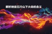 解析纳音五行山下火命的含义
