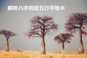 解析&*&*&纳音五行平地木 - 平地木的概念