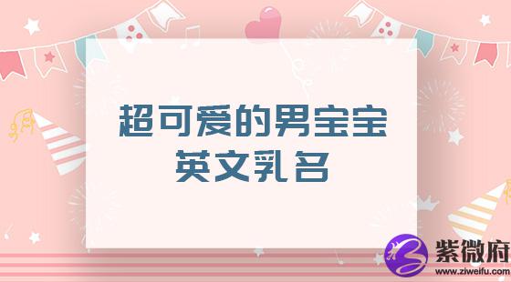 超可爱的男宝宝英文乳名