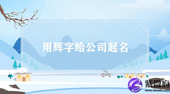 用辉字给公司起名