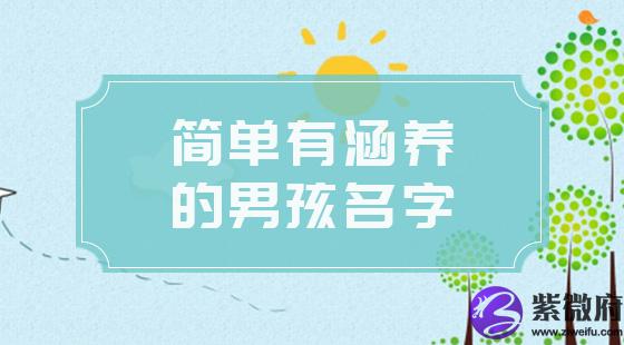 简单有涵养的男孩名字