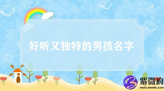 好听独特的男孩名字