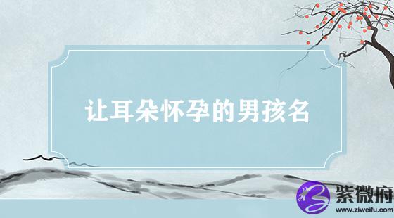 让耳朵怀孕的男孩名