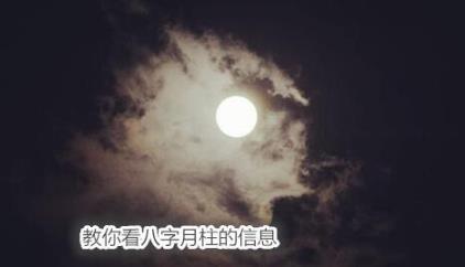 教你看生辰月柱的信息