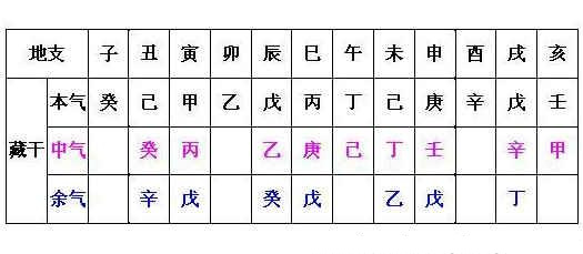 地支藏干意义八字地支藏干的作用