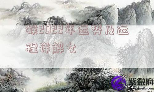 猴2022年运势及运程详解女