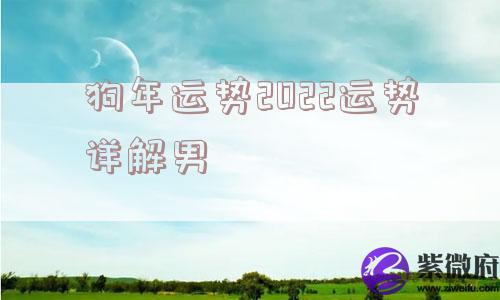 狗年运势2022运势详解男