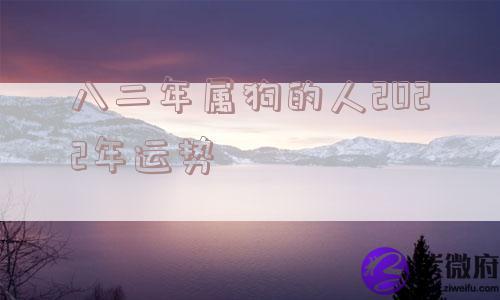 八二年属狗的人2022年运势
