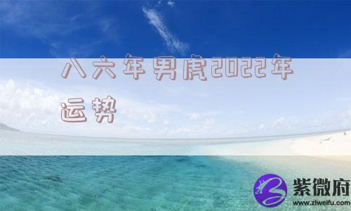 八六年男虎2022年运势