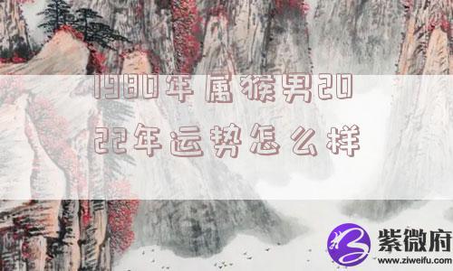 1980年属猴男2022年运势怎么样