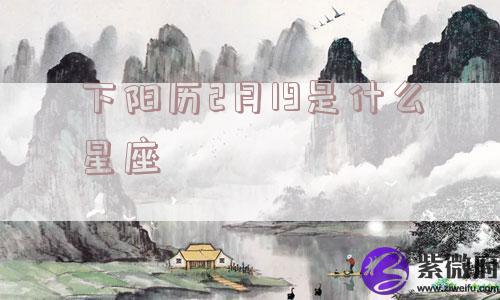 下阳历2月19是什么星座
