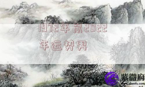 1972年鼠2022年运势男