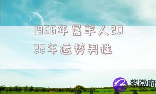 1966年属羊人2022年运势男性