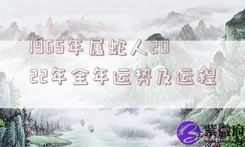 1965年属蛇人2022年全年运势及运程