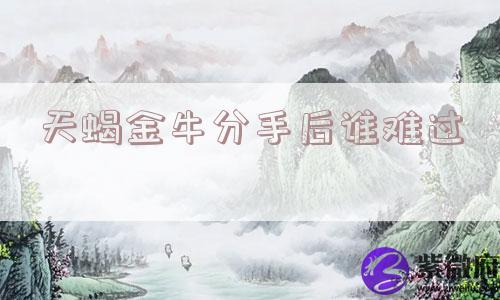 天蝎金牛分手后谁难过