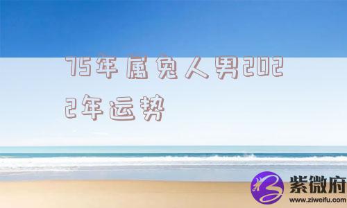 75年属兔人男2022年运势