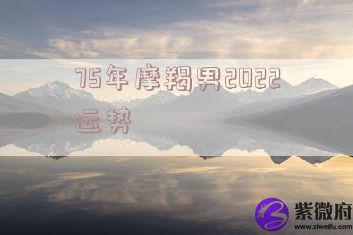 75年摩羯男2022运势
