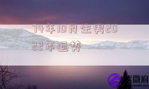 74年10月生男2022年运势