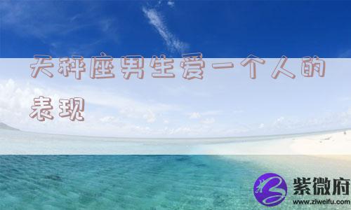 天秤座男生爱一个人的表现