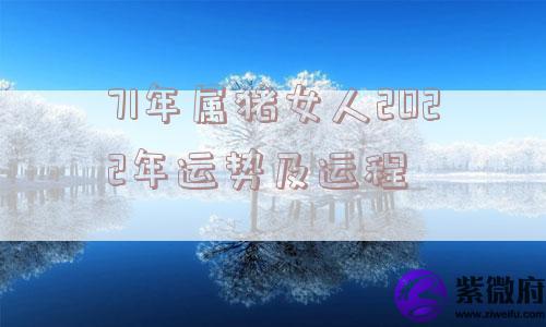 71年属猪女人2022年运势及运程