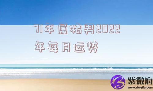 71年属猪男2022年每月运势