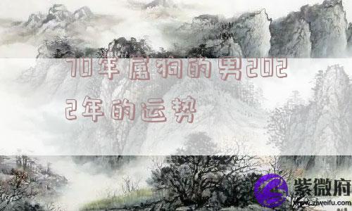 70年属狗的男2022年的运势