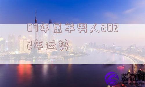 67年属羊男人2022年运势