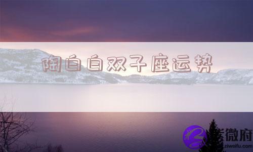 陶白白双子座运势