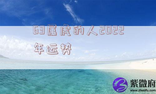63属虎的人2022年运势