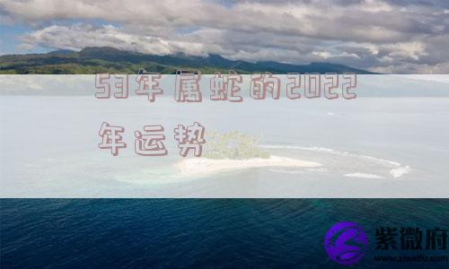 53年属蛇的2022年运势