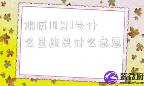 阴历10月1号什么星座是什么意思