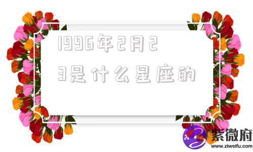 1996年2月23是什么星座的