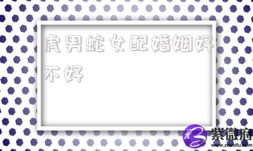 虎男蛇女配婚姻好不好