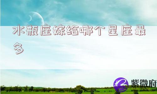 水瓶座嫁给哪个星座最多
