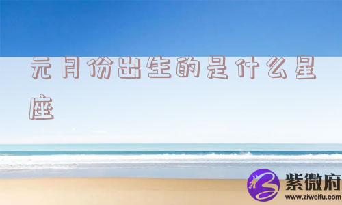 元月份出生的是什么星座