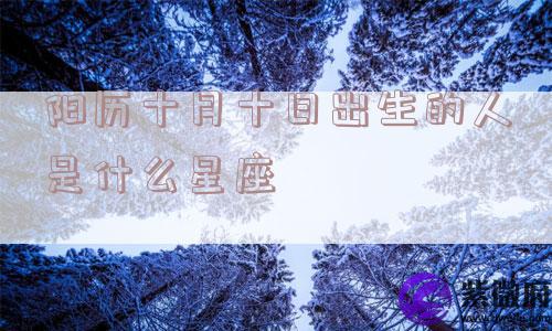 阳历十月十日出生的人是什么星座