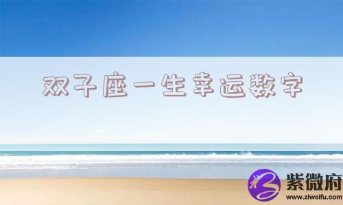 双子座一生幸运数字