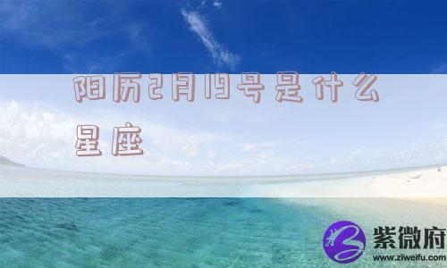 阳历2月19号是什么星座