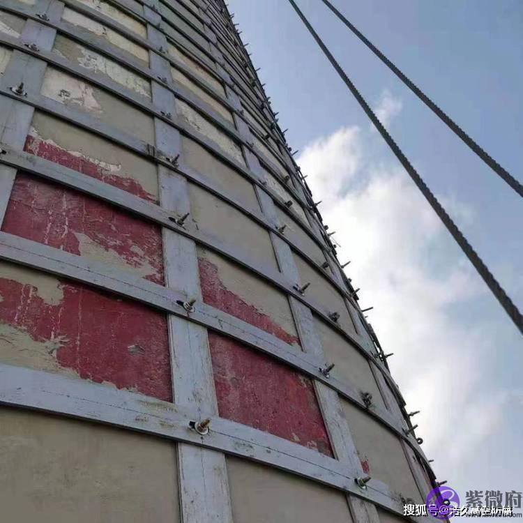 水泥烟囱顶口维修烟囱加箍,烟囱加高施工方案