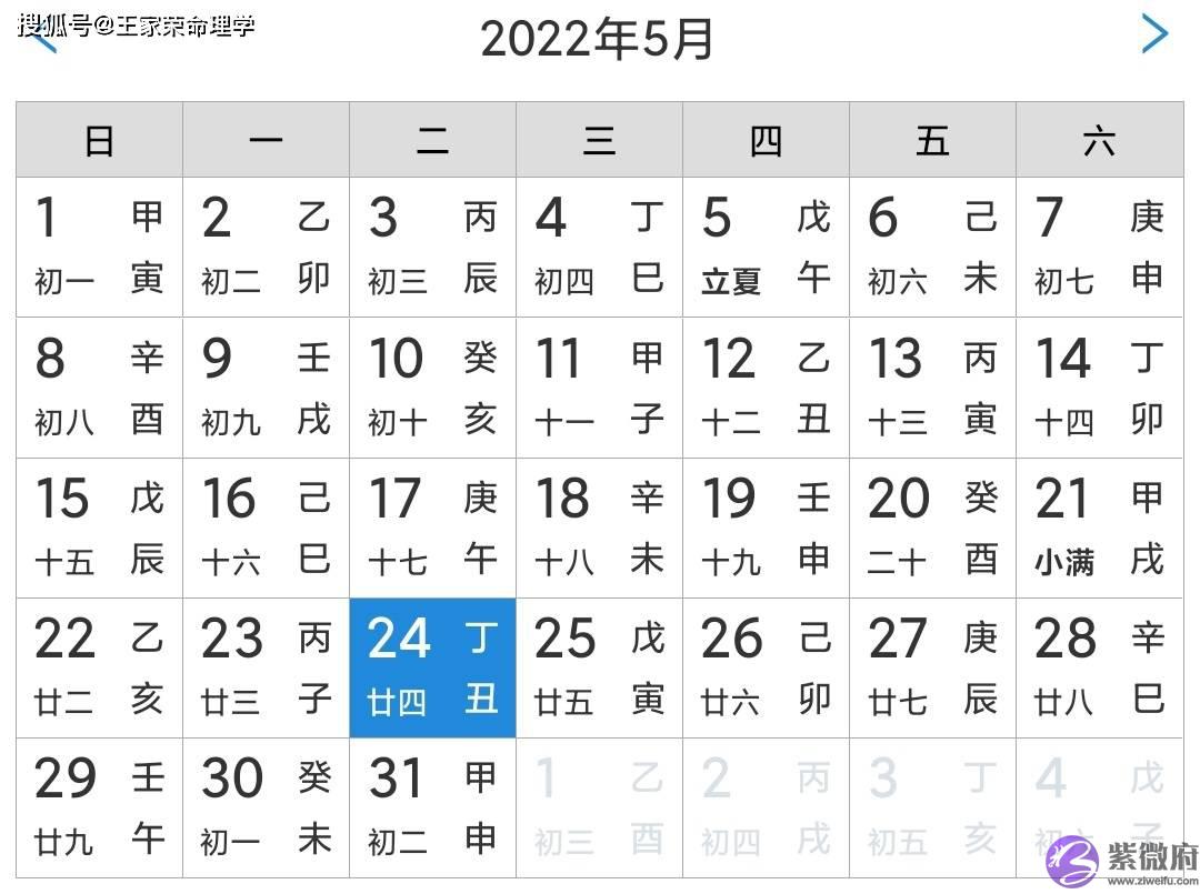 今日黄历查询吉时 万年历日历运势 宜忌择日 农历四月二十四 2022.5.24