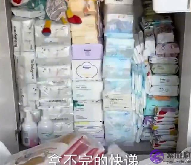 四川男子在宝宝出生前疯狂购物，几百个快递堆成山，女子反应真实