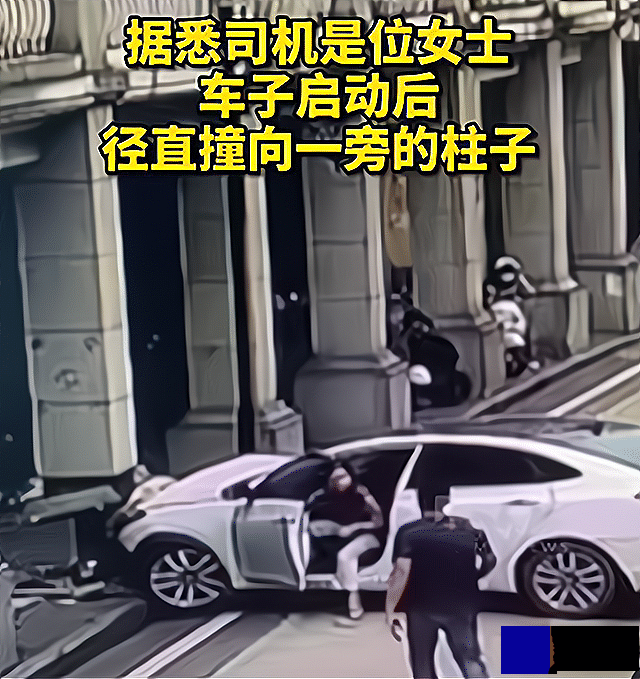 女司机开车撞柱，误伤街边“测算大师”，网友：人算不如天算