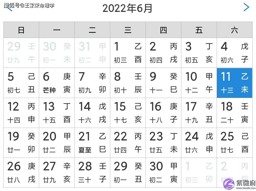 每日老黄历查询 农历五月十三运程 生肖吉凶喜忌 万年历2022.6.11
